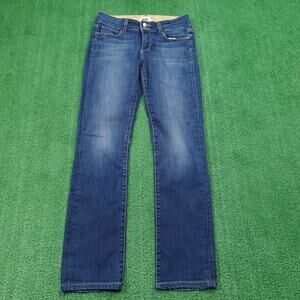 Paige Jeans Womens 28 Hidden Hills Straight Stretch Double Button Made in USA